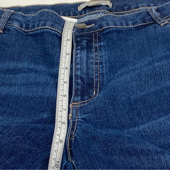 woman within Premium Straight-Leg Jean Medium Stonewash Sanded 14W - Picture 14 of 16